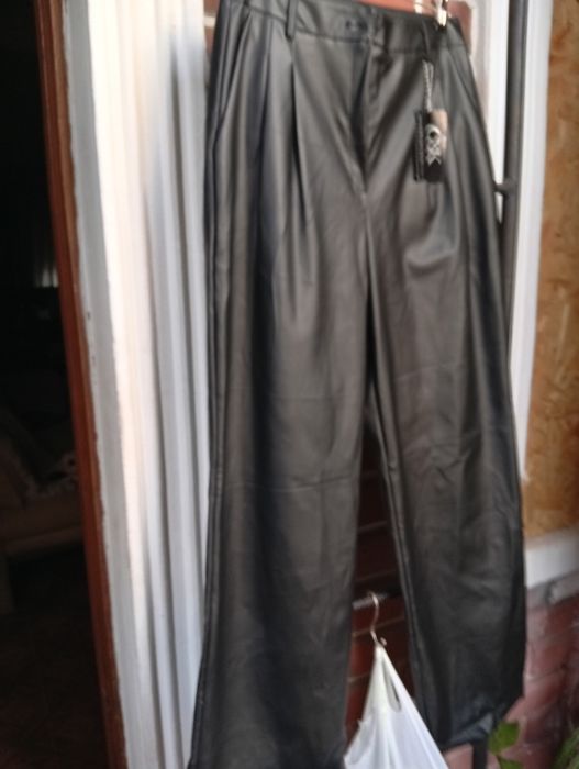 Брюки палаццо качеств.кожзам Турция новые
