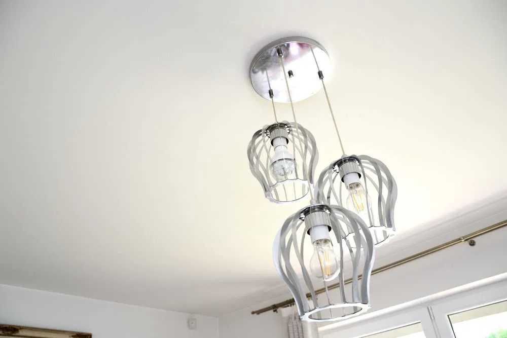 Lampa wisząca sufitowa zwis MIRA 3P metal klatka