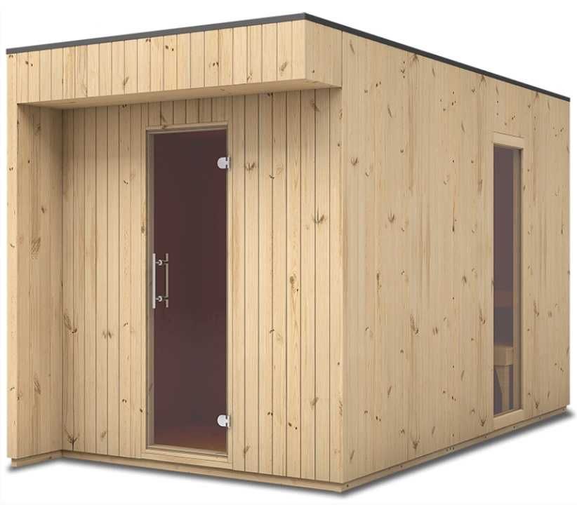 Sauna zewnętrzna fińska Musta Megiw 2x4 m LED 0zł+Prezent