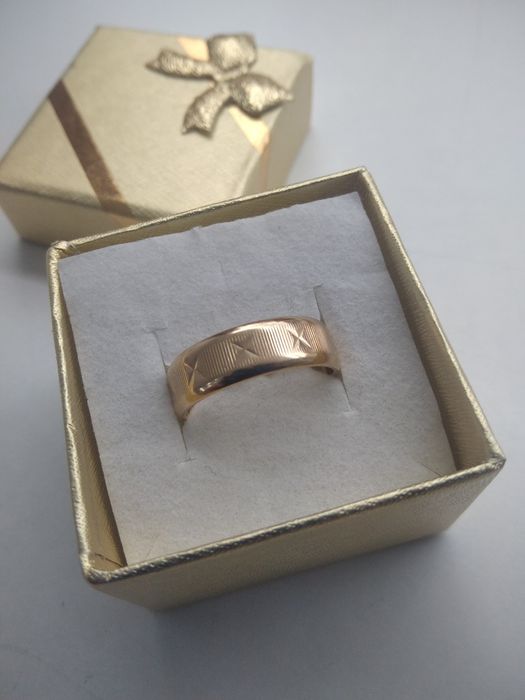 Złota obrączka grawerowana Warmet złoto 583  rozmiar 15   167