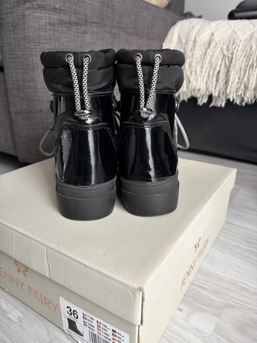 Śniegowce Jenny Fairy r. 36 czarne lakierowane