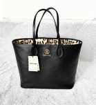 Torebka shopper bag Roberto Cavalli nowa z metkami skóra czerń leopard