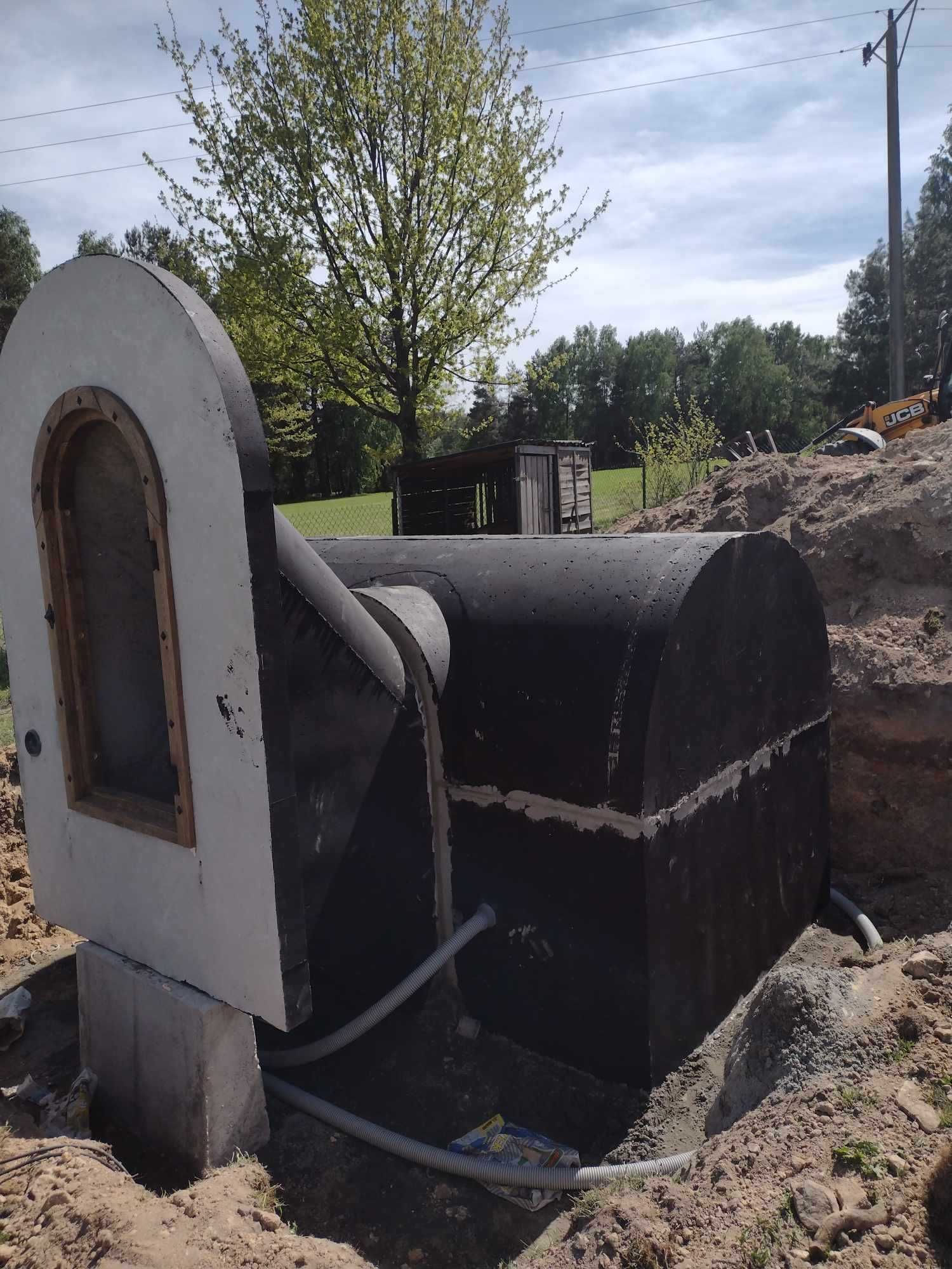 Piwnica betonowa 450 ziemianka ogrodowa B30W8 drzwi schody wentylacja