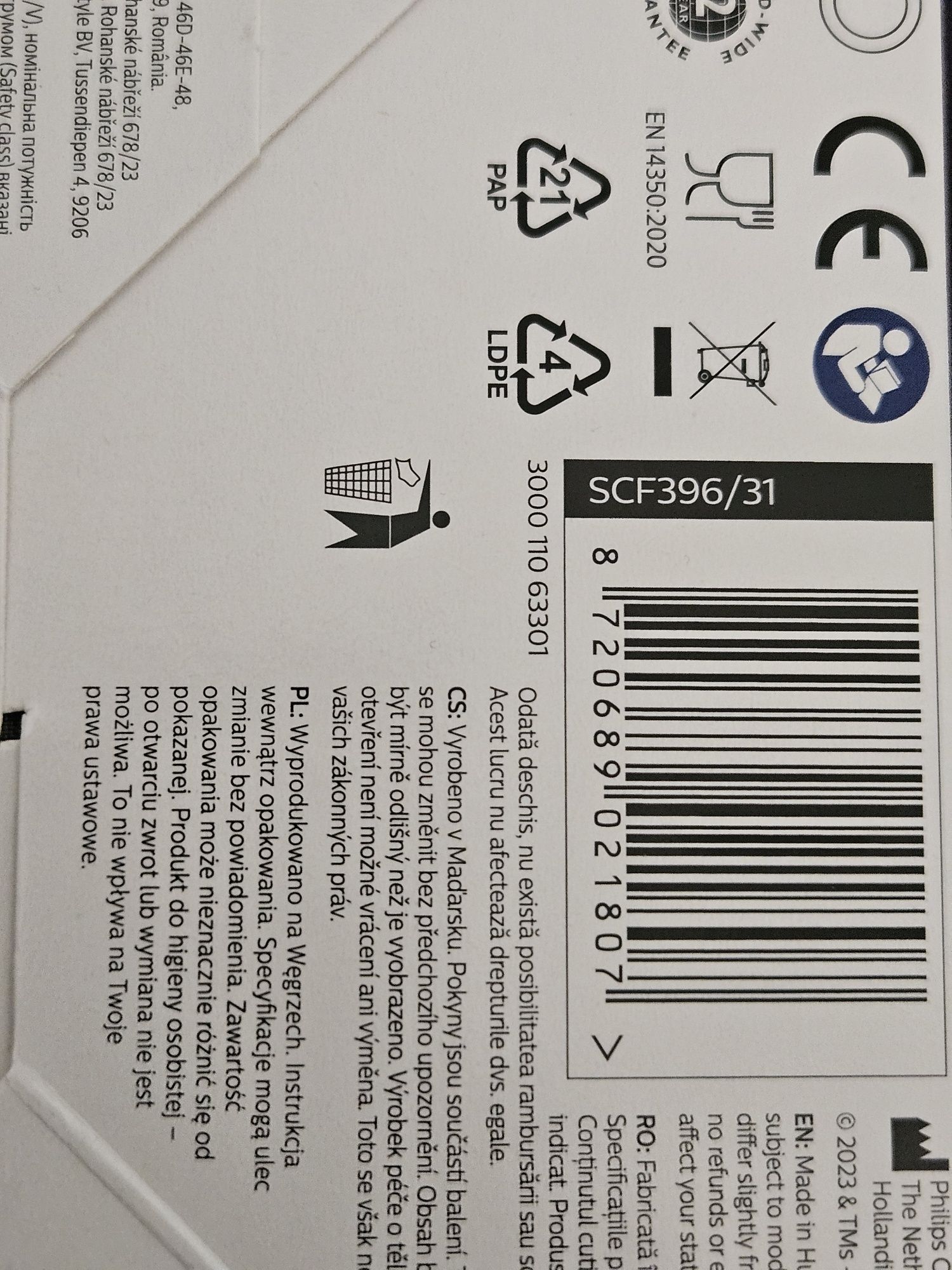laktator elektryczny Philips Avent SCF396/31