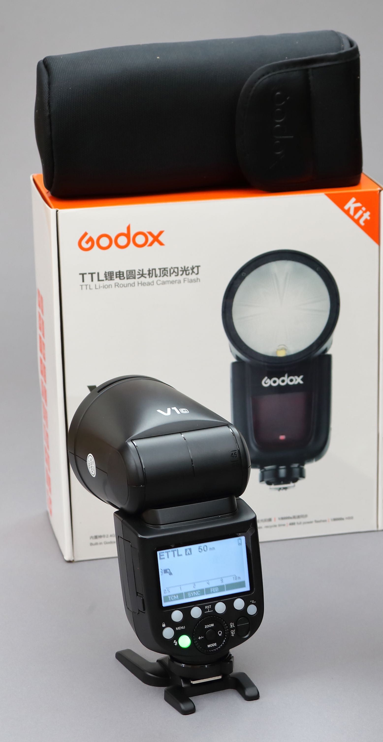 Flash Godox V 1 C +  Bat. extra