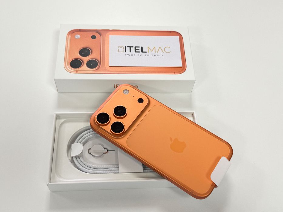 Apple iPhone 17 Pro 256 GB 5G • Cosmic Orange • Gwarancja • Raty 0%