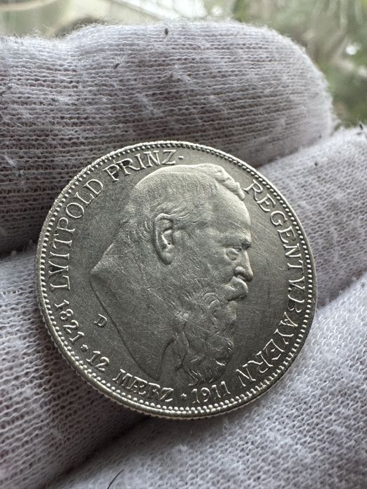 2 марки 1911 року Баварія Луітпольд