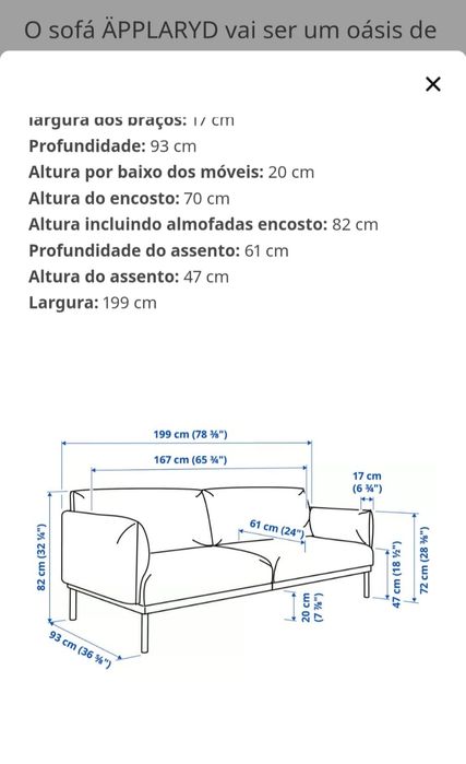 Sofá 2 lugares Ikea