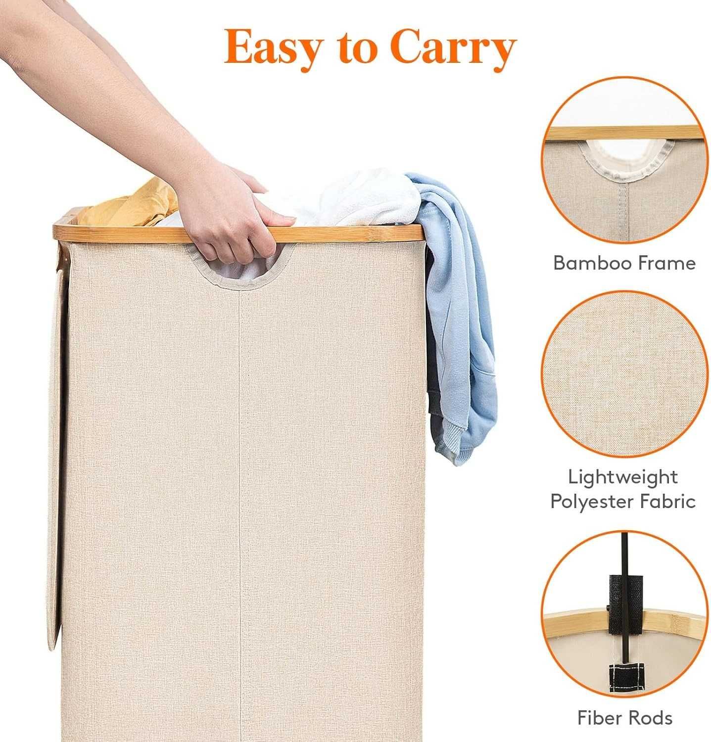Nowy kosz na pranie /składany pojemnik /organizer / sorter 120L !3858!
