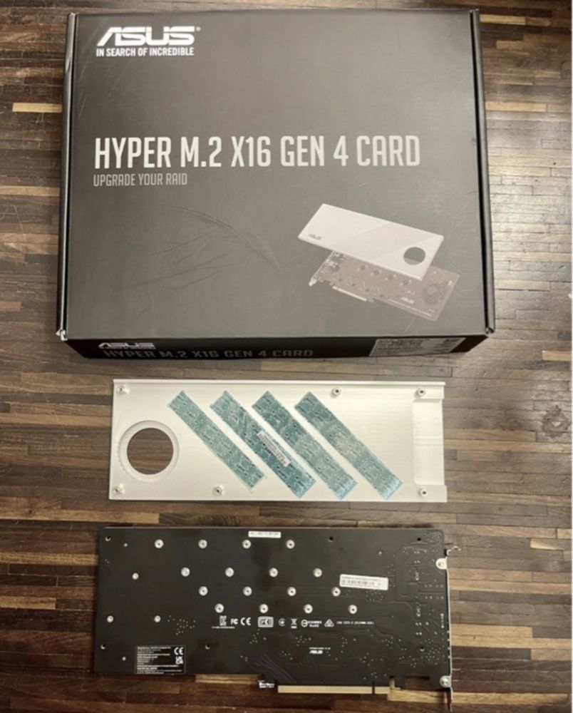 Karta ASUS Hyper M.2 x16 v4 generacji PCIe 4.0/3.0 szybkie dyski SSD