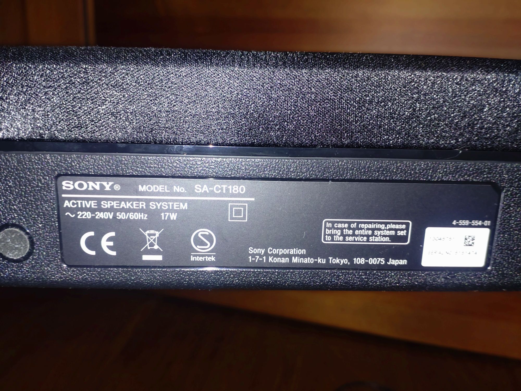 Nagłośnienie Sony głośnik soundbar subwoofer