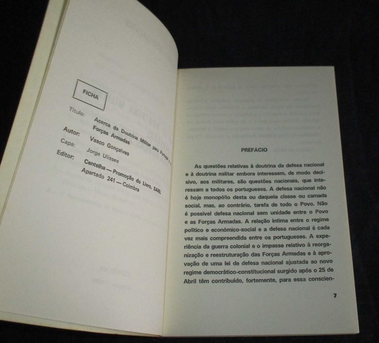 Livro Acerca da Doutrina Militar Vasco Gonçalves