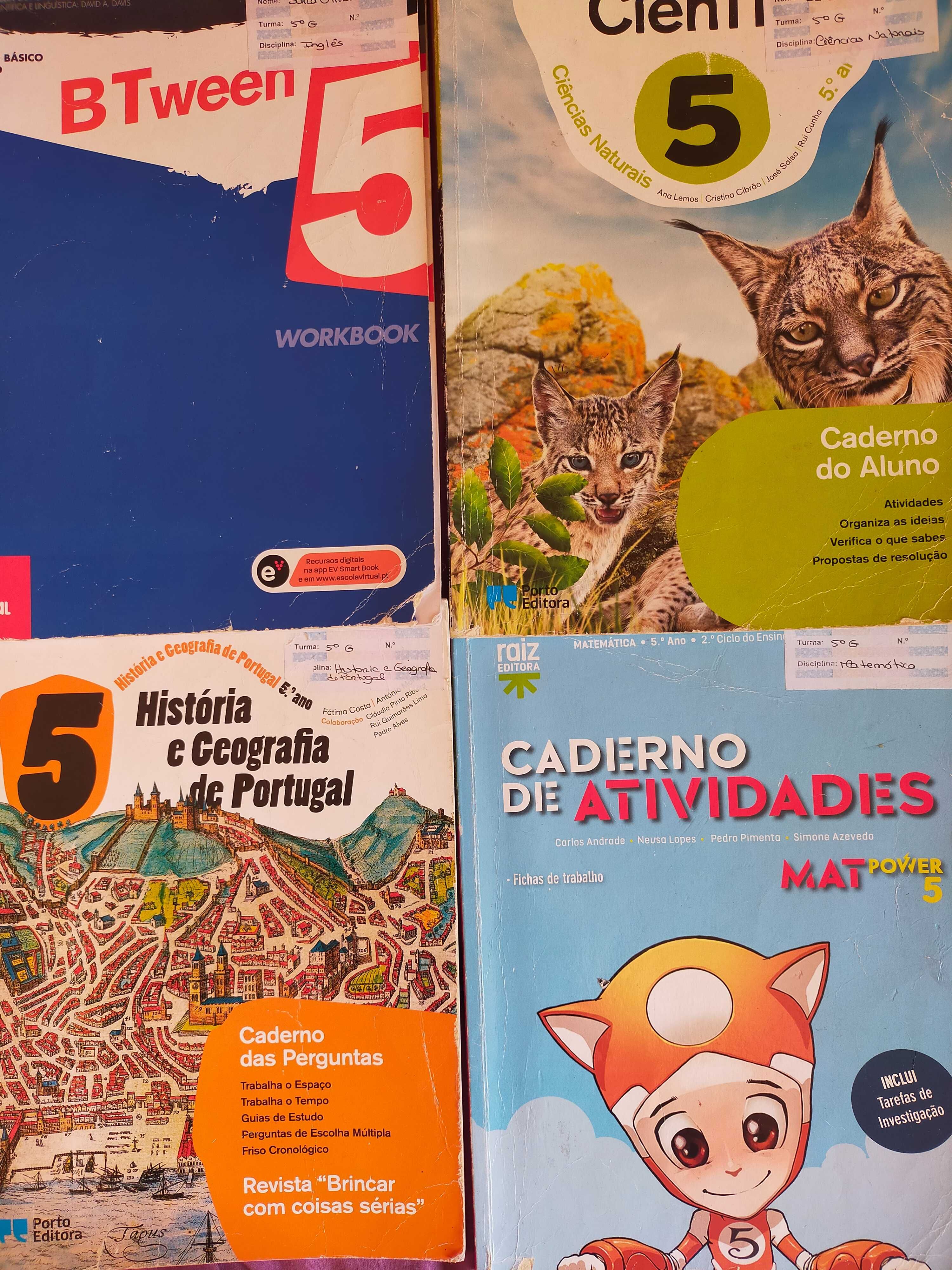 Livros de exercícios 5° ano