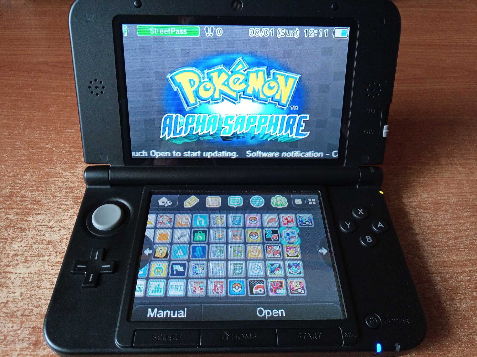 Nintendo 3DS XL Red + 64Gb (com todos jogos Pokémon) (Desbloqueada)