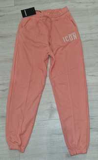 Dsquared ICON NOWE spodnie dresowe brzoskwiniowe  S