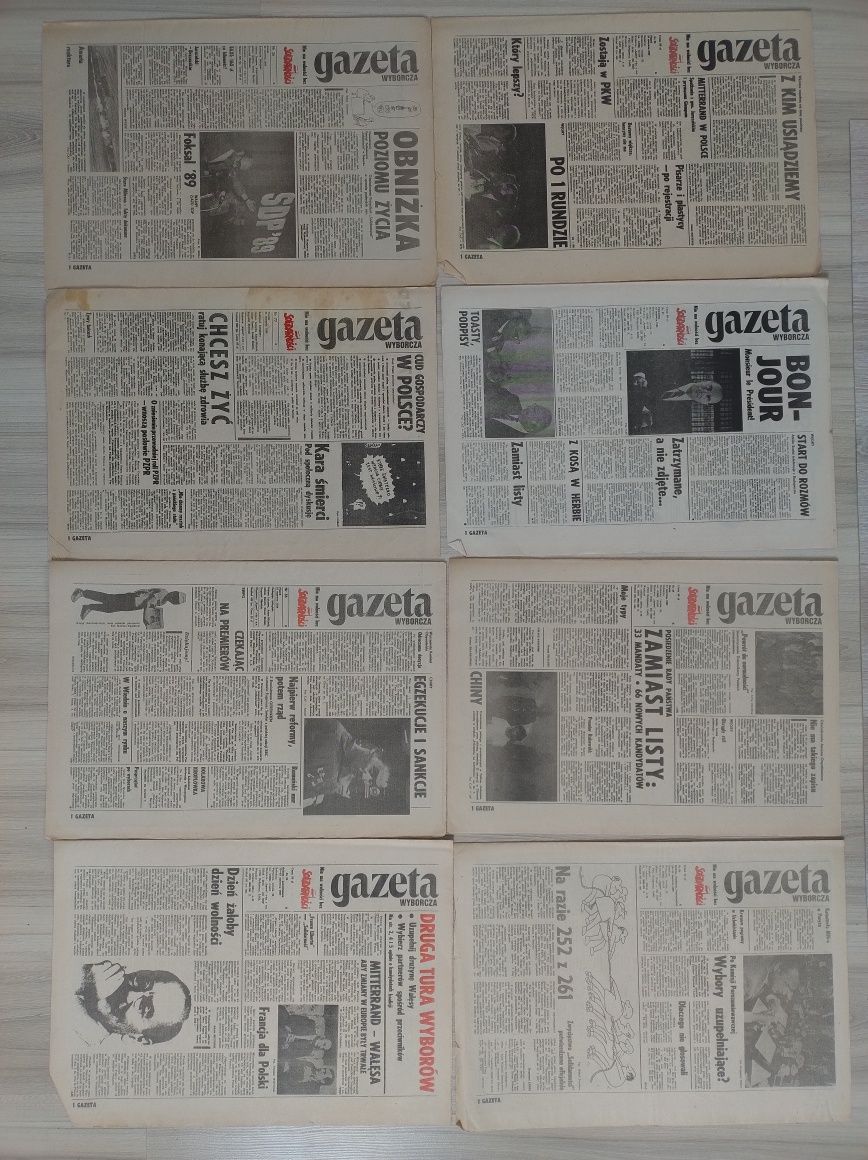 Gazeta Wyborcza -  1989  zestaw  21 sztuk