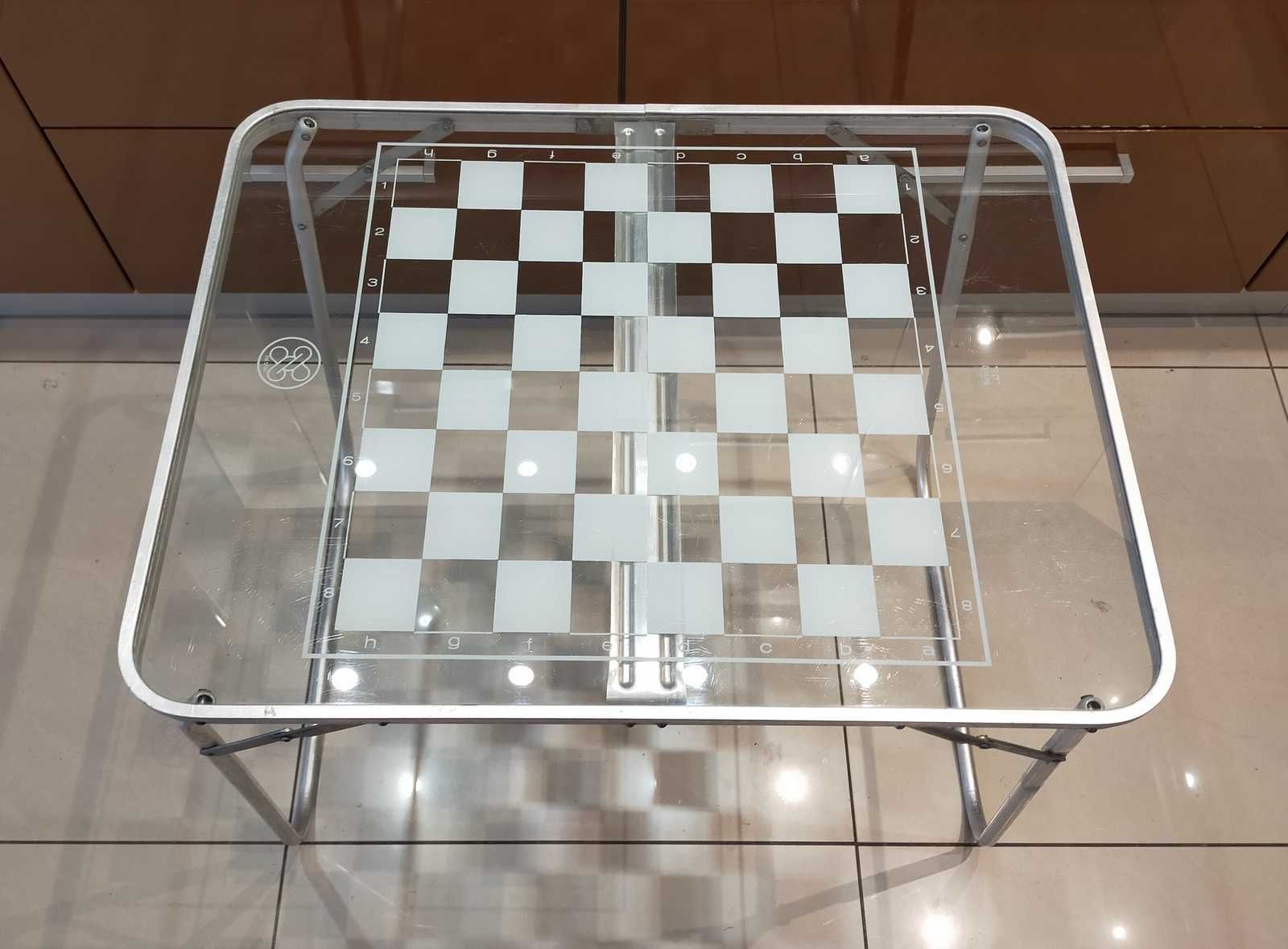 Stolik szachowy Stół szklany składany Bespo PRL