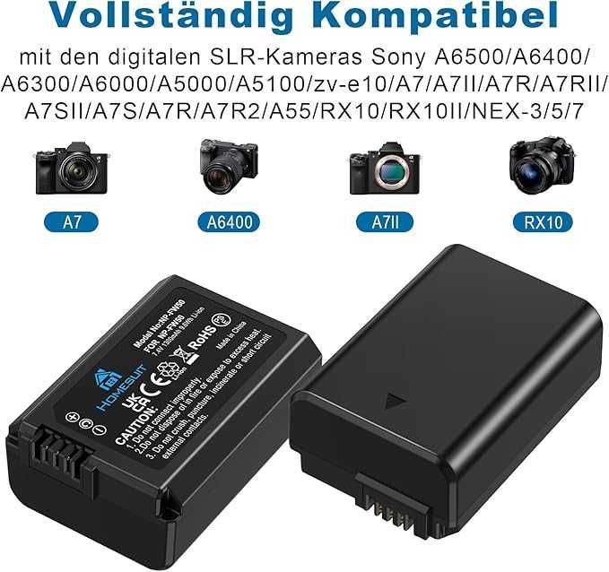 HOMESUIT zestaw ładowarka + 2 baterie akumutorki NP-FW50