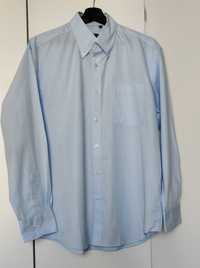 Koszula męska KASTOR 42 błękitna bawełna bdb