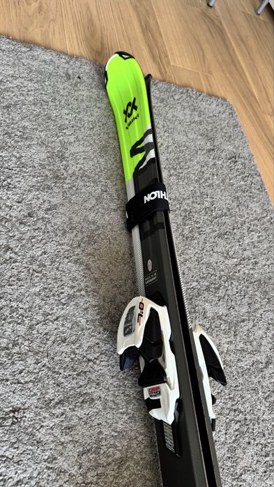 Narty Volkl RTM JR 140 cm + wiązania Marker, stan bdb