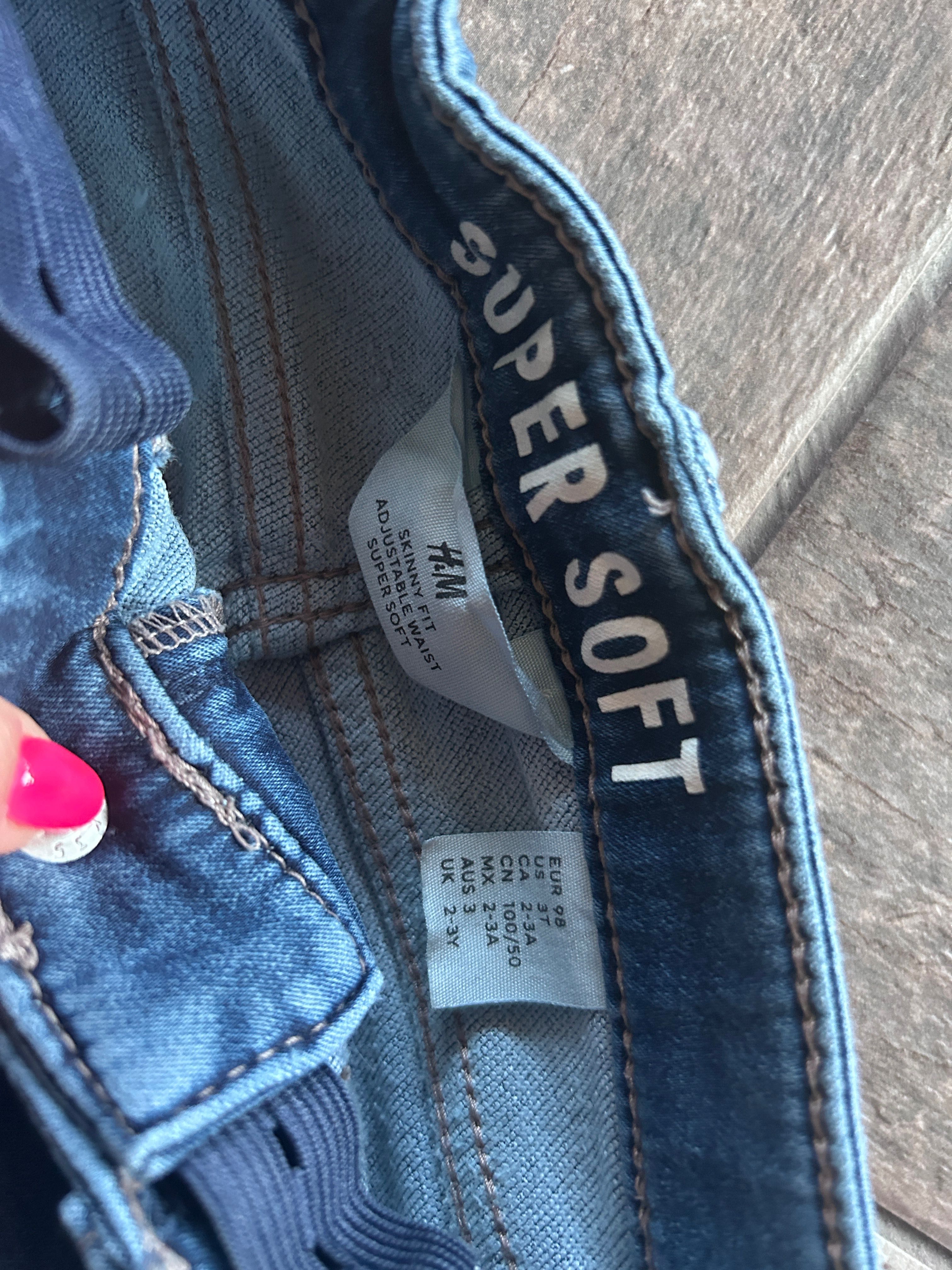 Dziewczęce spodnie jeansowe rozmiar 98 H&M