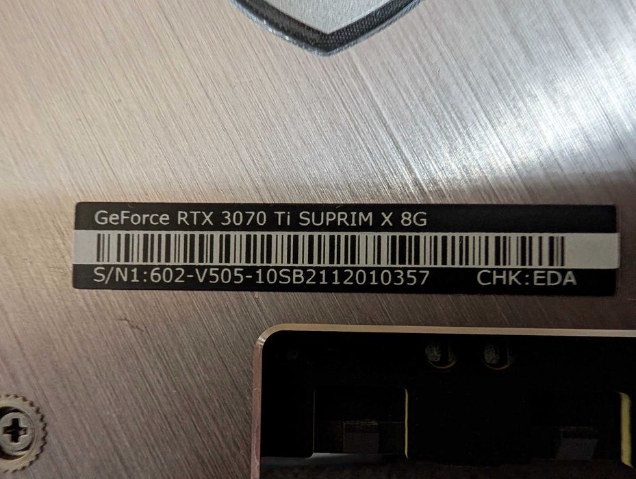Відеокарта GeForce RTX™ 3070 Ti SUPRIM X 8G
