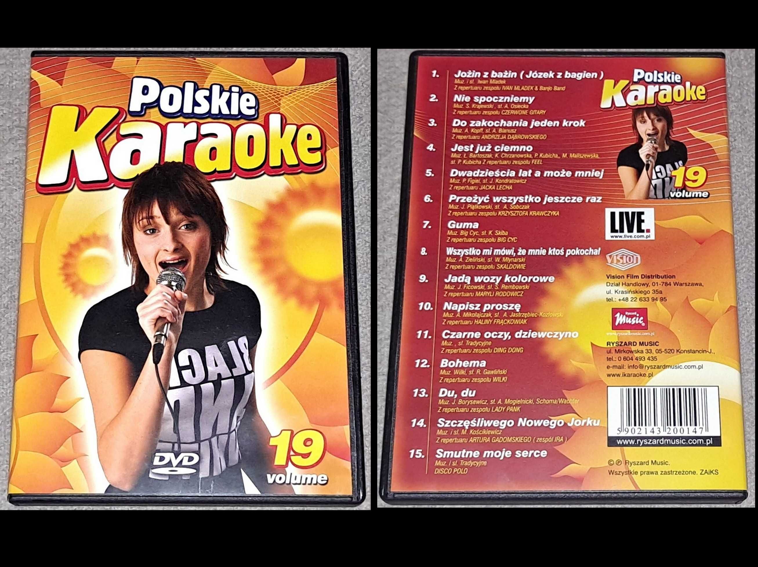 płyta DVD - Polskie Karaoke - volume 19  - stan idealny
