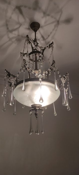 Candeeiro em cristal antigo