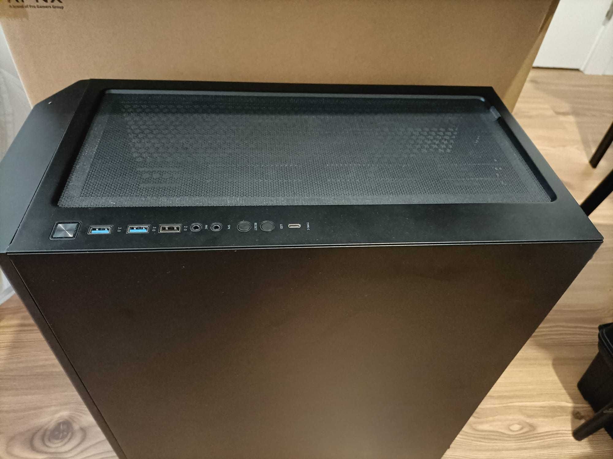 Caixa PC Forgeon Mithril ARGB Cristal Templado USB 3.2 preto