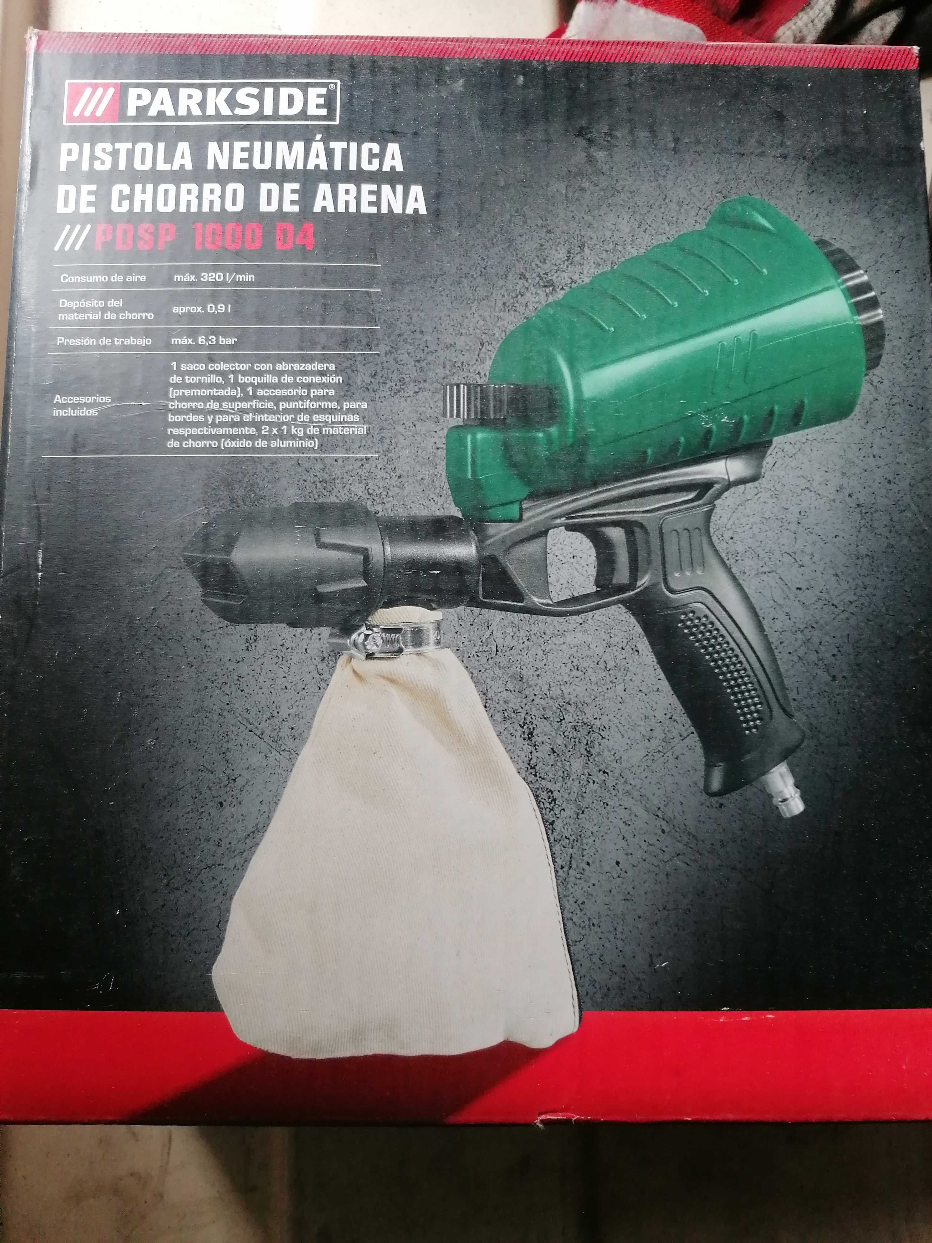 Pistola decapar a jacto de areia