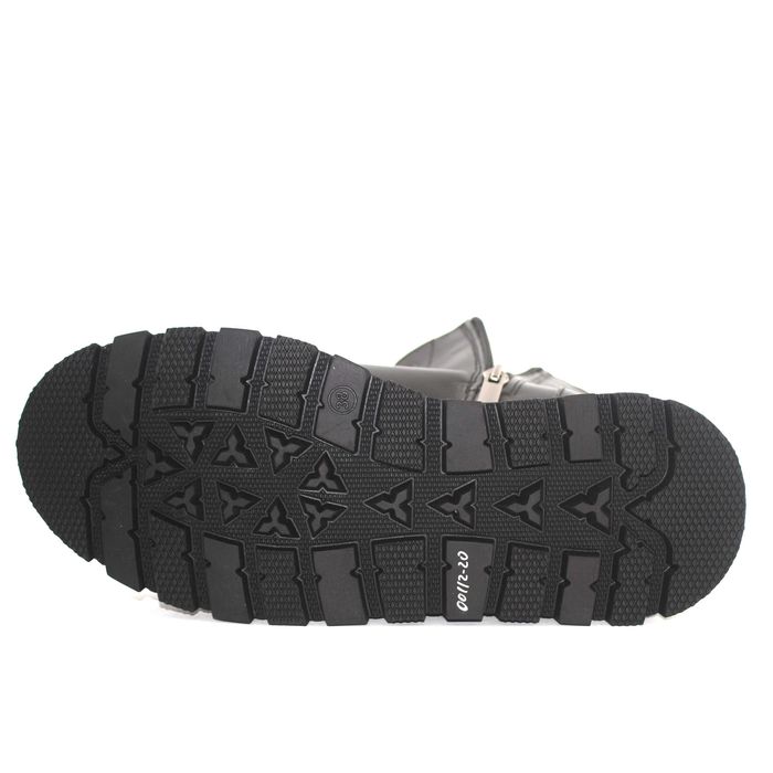 Зимові жіночі чорні шкіряні черевики женские чёрные ботинки кожа мех