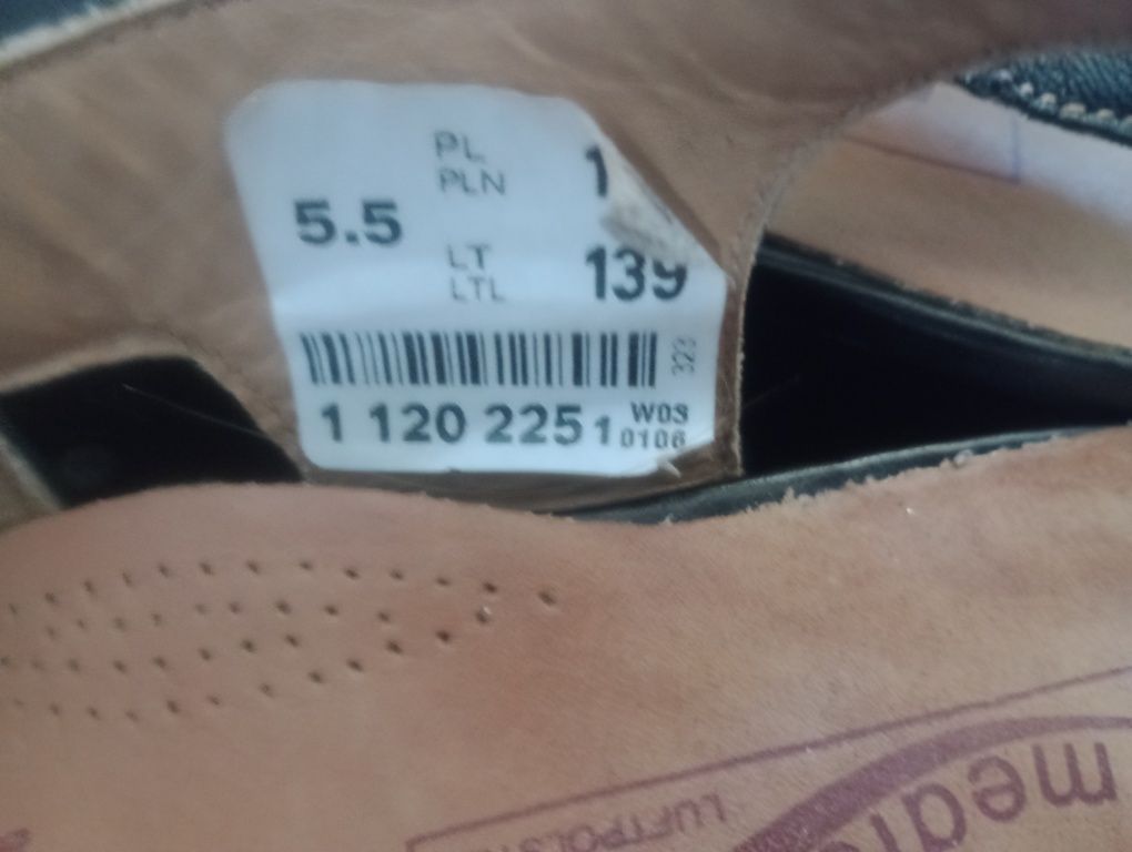 Medicus Deichmann sandałki brązowe wkładka skórzana 5.5 37-38