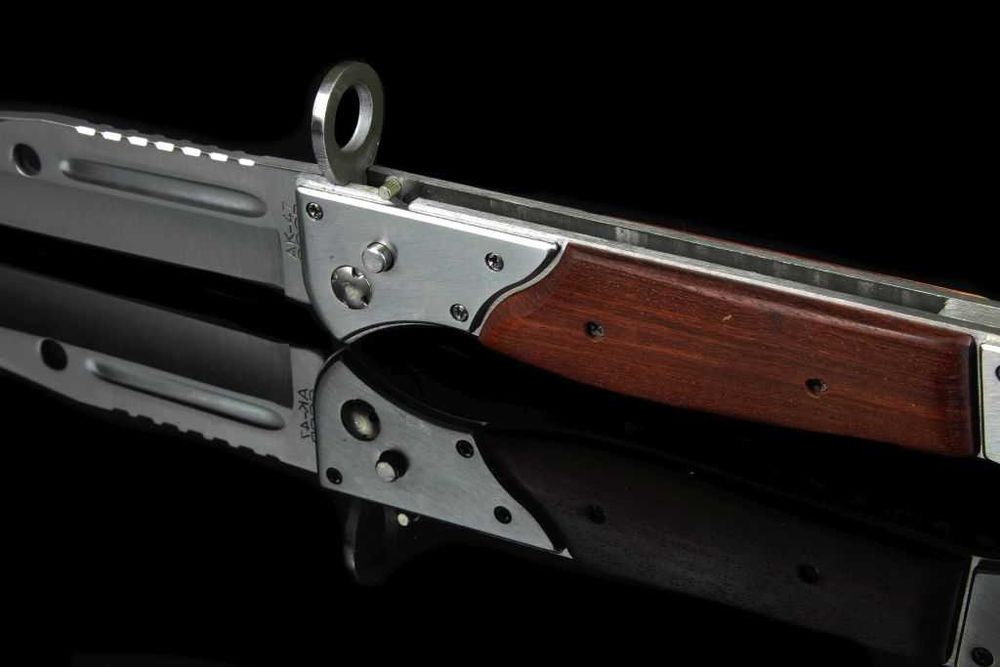 Bagnet nóż sprężynowy wojskowy Ak47 sztylet finka 34 cm