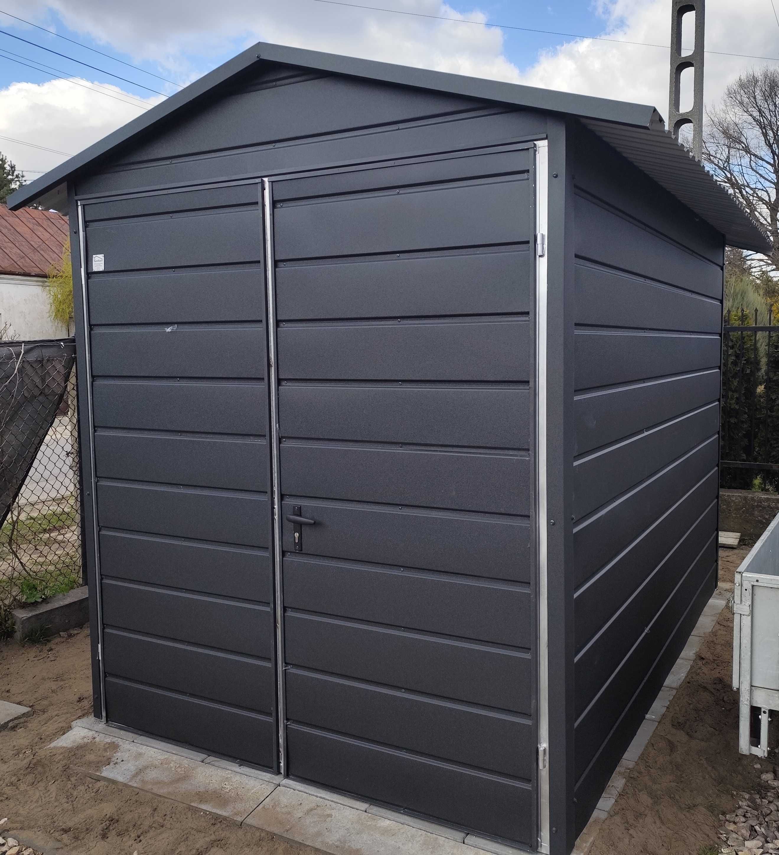 Garaż Blaszany Standard 3x5 ANTRACYT OCYNK