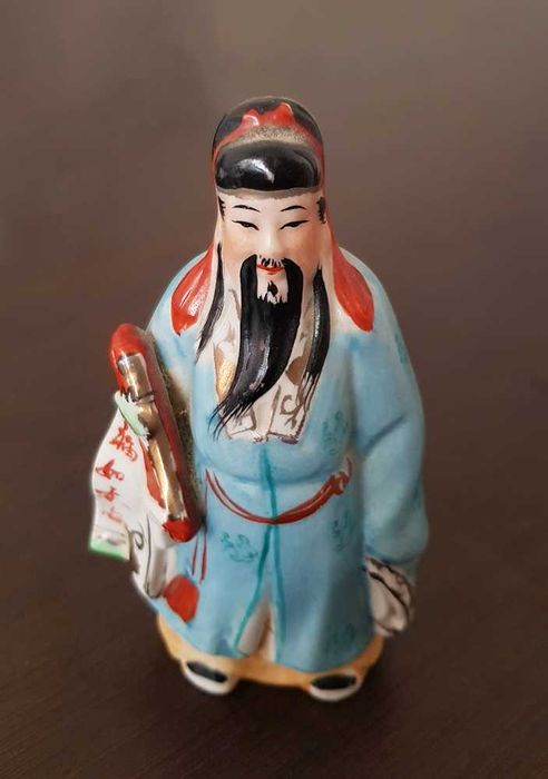 Estatueta em porcelana pintada manualmente imortal Fu (China)