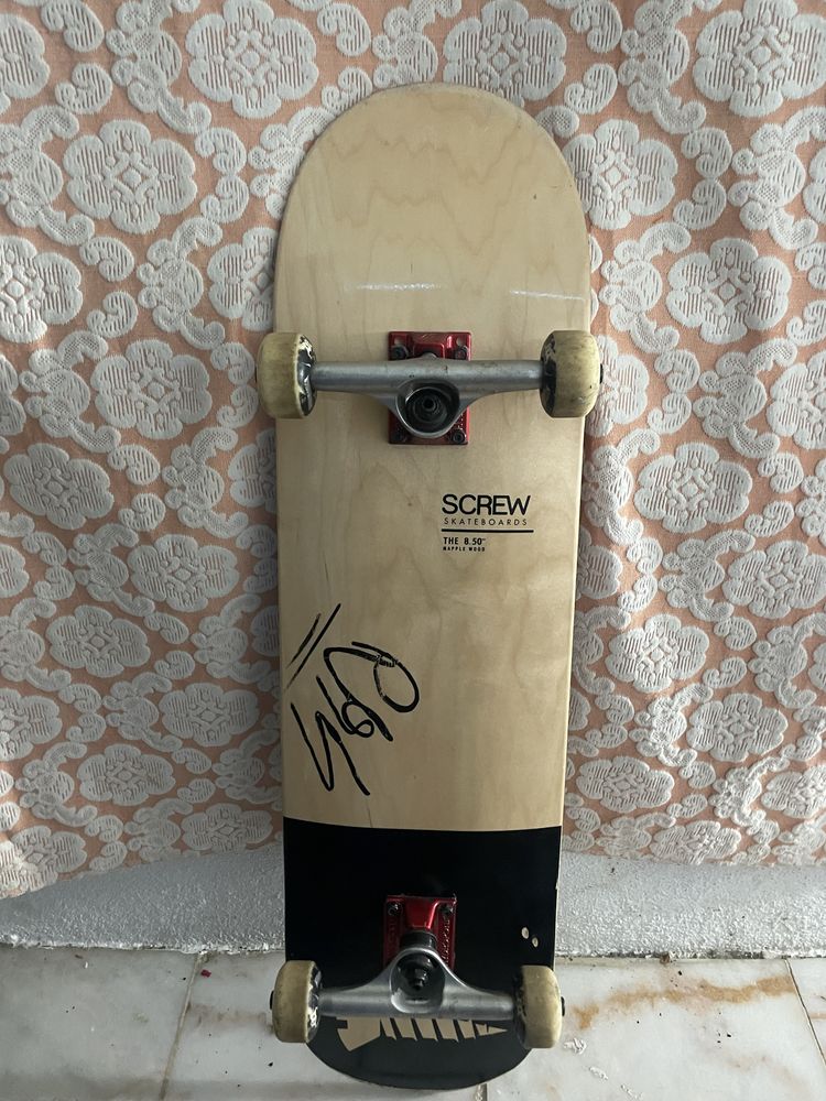 skate montado as peças