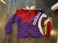 Adidas bluza kurtka ortalionowa kolorowa retro vintage