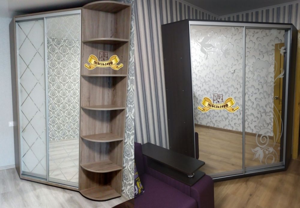 Угловой шкаф-купе различного размера и наполнения в Днепре по Акции