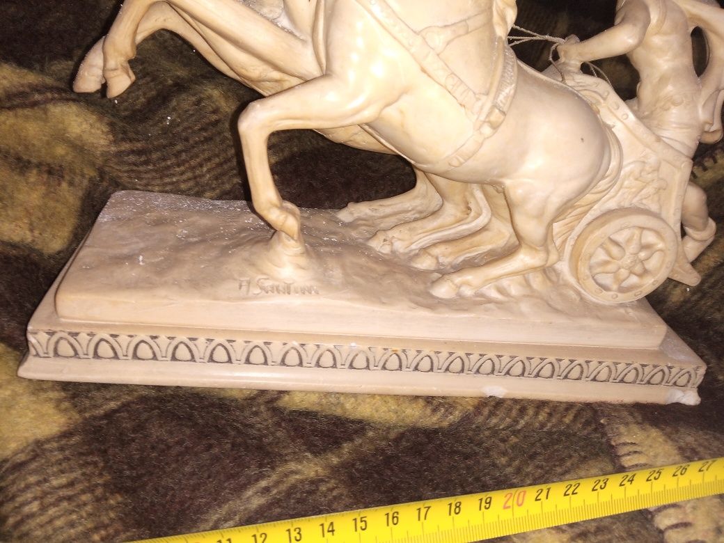 Rzeźba figurka konie PRL