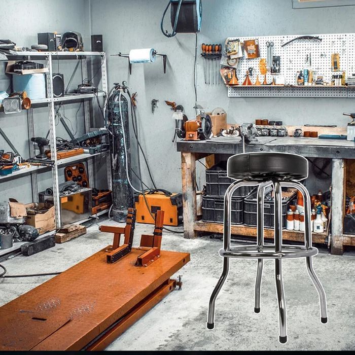 Taboret Obrotowy Stołek Warsztatowy Barowy Kuchenny Krzesło Fryzjers