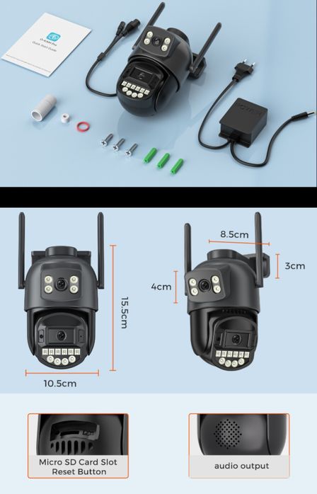 Камера Besder A20H 10MP 5K WiFi IP два об'єктиви