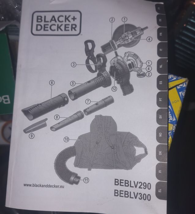 Садовий пилосос Black & Decker BEBLV300 воздуходуйка