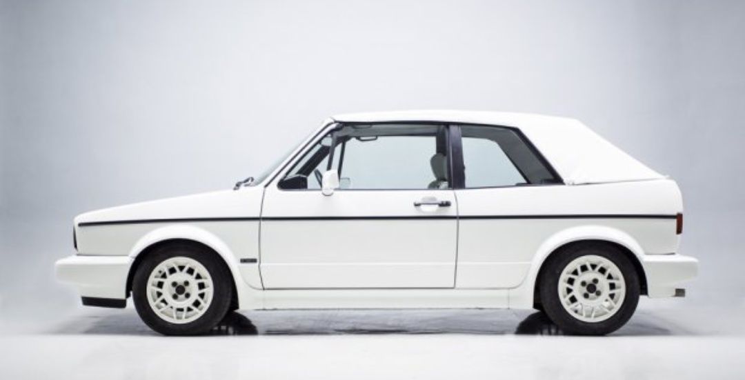 Capota Branca VW Golf Mk1 Cabrio em Vinil original ( Artigo Novo)