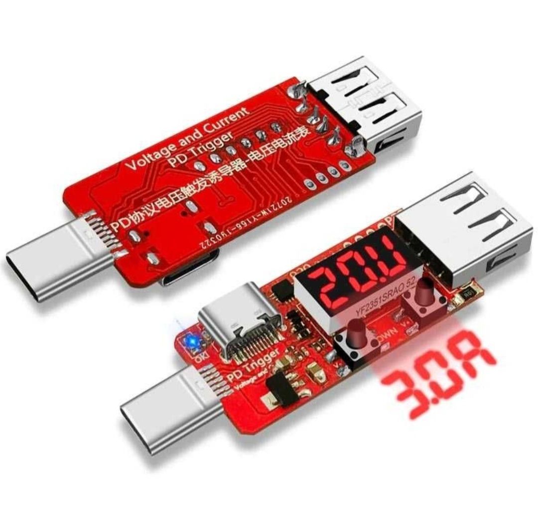 PD Триггер P30 5V, 9V, 12V, 15V, 20V PD 2.0/3.0 USB/Type-C