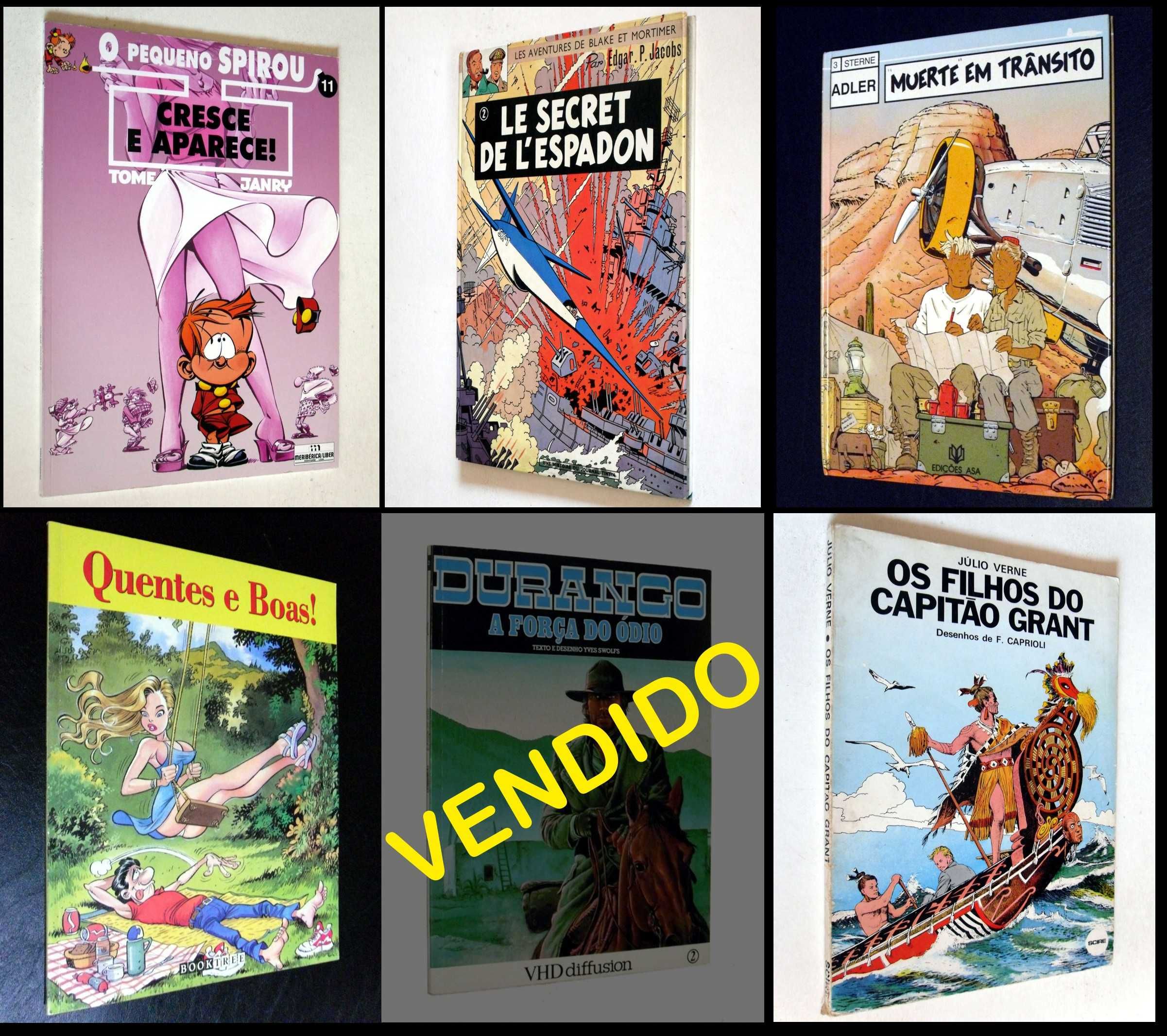 Tintim, Astérix, Spirou, Bone, Segredo do Espadão e outros