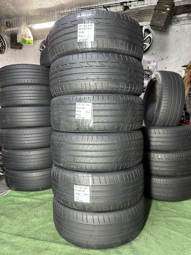 Шини літні пари 225/45 R18 Michelin Dunlop Bridgestone