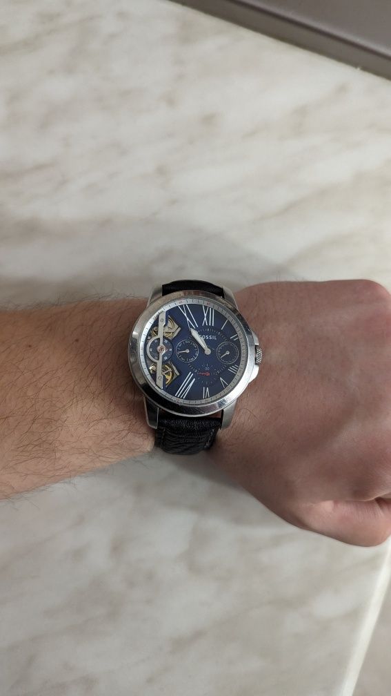 Часы Fossil ME 1161 automatic, годинник США скелетон
