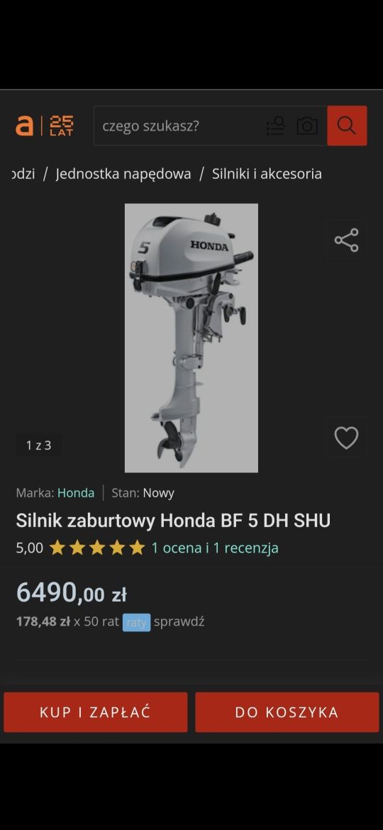 Silnik zaburtowy HONDA BF. 5 do pontonw łodzi sporty wodne Yamaha
