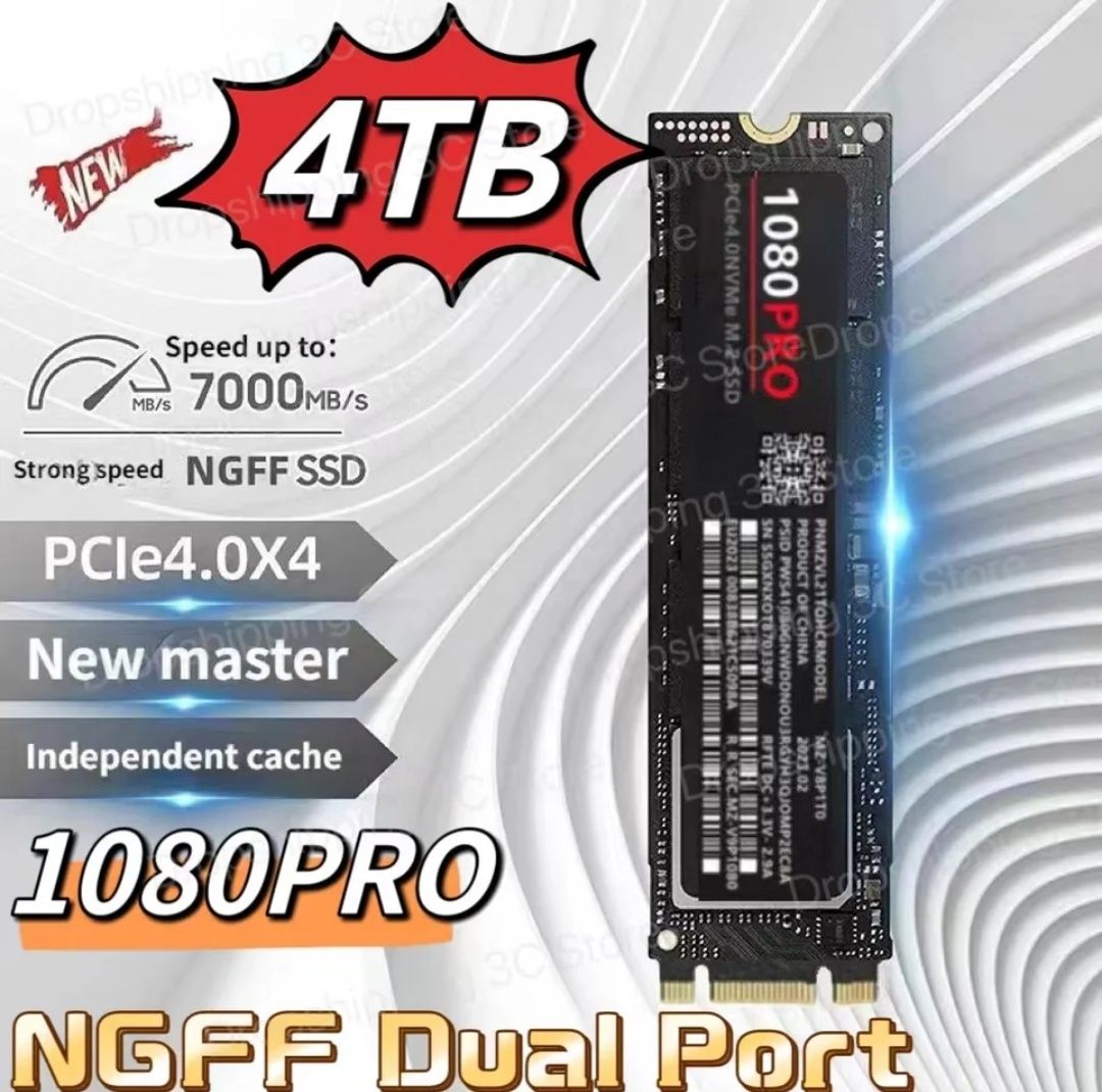 Новое 4 Tb SSD NGFF M2 SATA3  SSD NGFF m2 PCIe 0.3 PCI0.4 PCE0.5.  4tb