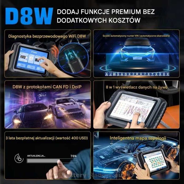 XTOOL D8W Can FD DoIP wifi  język Polski